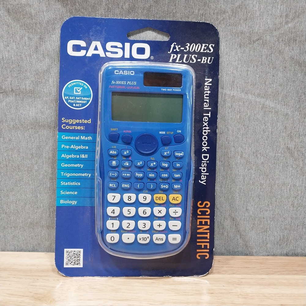 Casio Unisex Scientific Calculator fx-300ES PLUS-BU Natural Display Blue